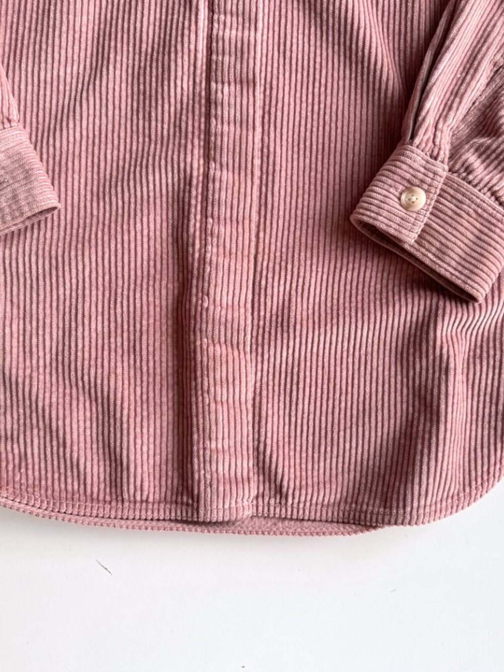 Aritzia GROUP BY BABATON Graydon Dusty Pink Cotton Corduroy Shirt Jacket, Size L - Picture 9 of 15